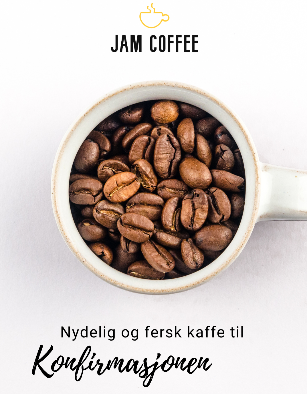 Planlegger du en konfirmasjon eller andre arrangement? La oss sørge for at kaffekoppen er full av smak og aroma! Vi tilbyr fersk kaffe som gir gjestene dine en uforglemmelig kaffeopplevelse, hele bønner eller nykvernet etter ønske.